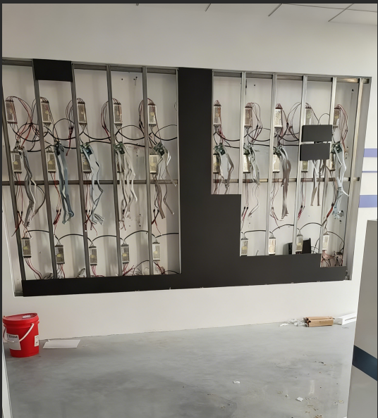 上海某高校P1.53LED显示屏安装完成